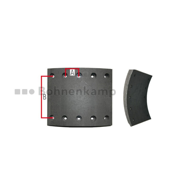 ADR-Bremsbelagsatz für Radbremse 314E KB