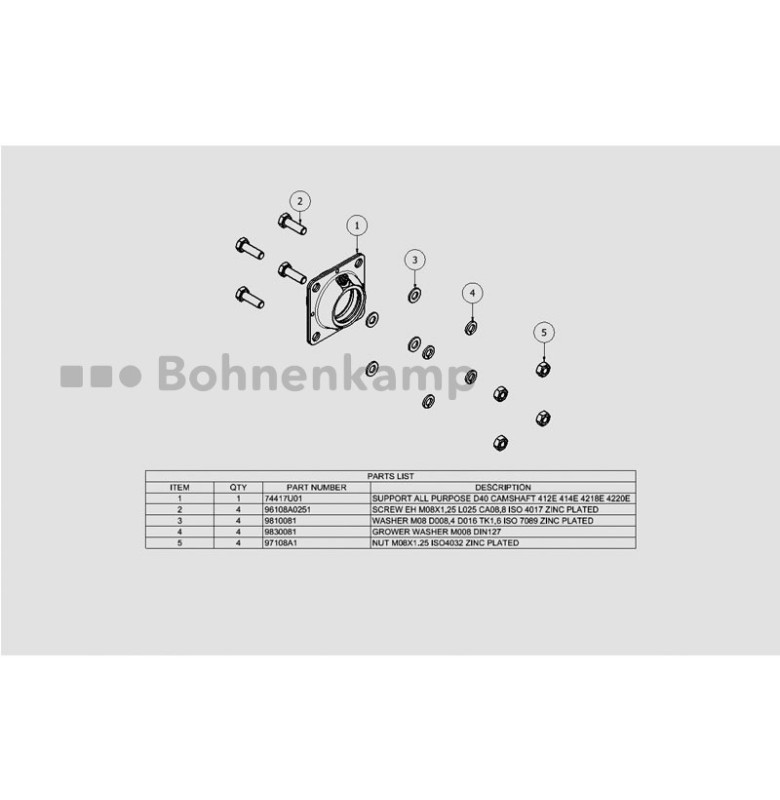 ADR-REPARATURSATZ F. NOCKENWELLE F. 1 NOCKENWELLE