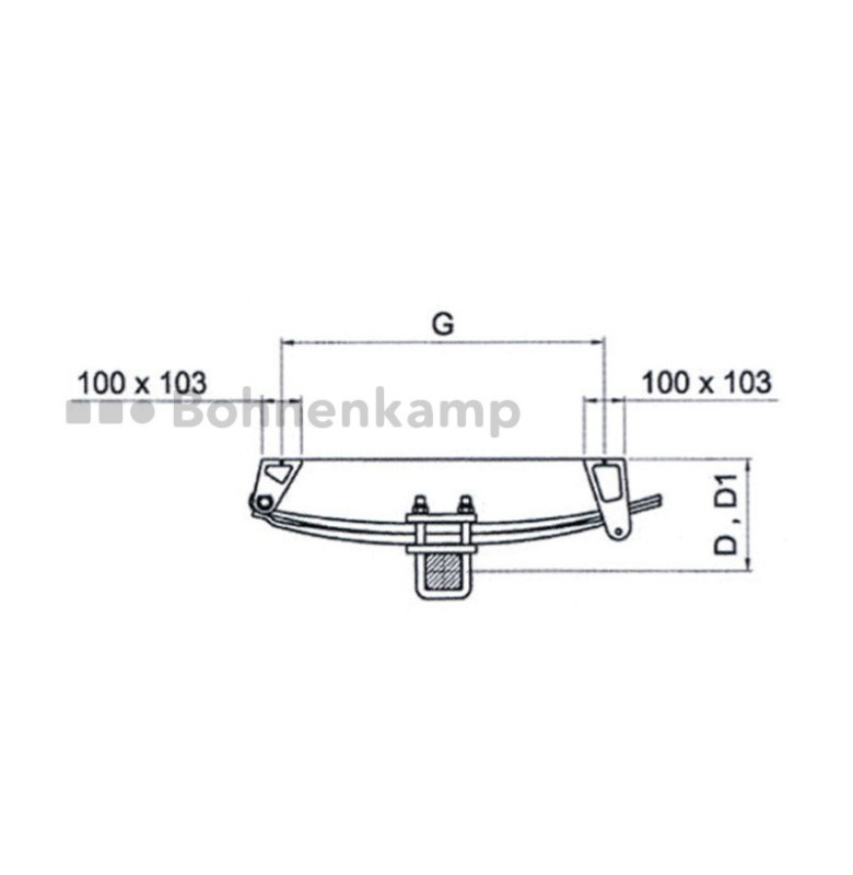 Parabelfedersatz 6000 kg Achslast